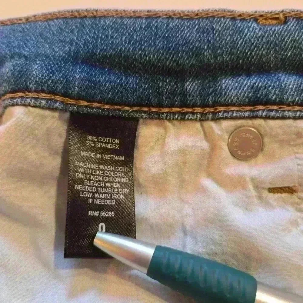 Express Women's Button Down Stretch Midi Jean Ski… - image 6